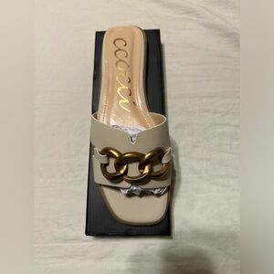 CCOCCI Baylor sandals in cream, size 10, brand new, never worn - $30